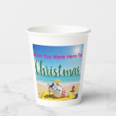 雪だるま日光浴 紙コップ (裏面)