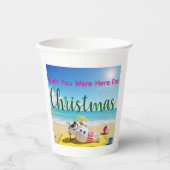 雪だるま日光浴 紙コップ (正面)