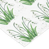 雪だるま春フローラ水の色ホワイトイースター ショートテーブルランナー (コーナー)