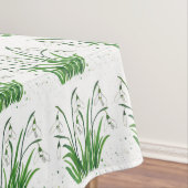 雪だるま春フローラ水の色ホワイトイースター テーブルクロス (インサイチュ)