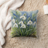 雪だるま春花枕 クッション (ブランケット)