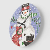 雪だるま時計 ラージ壁時計 (傾斜)