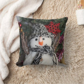 雪だるま枕メリークリスマスとハッピーニューイヤー クッション (ブランケット)