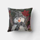 雪だるま枕メリークリスマスとハッピーニューイヤー クッション (裏面)