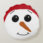 雪だるま枕 ラウンドクッション (裏面)