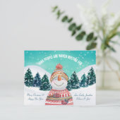 雪だるま林いくつかの人々は溶ける価値がある シーズンポストカード (スタンド正面)