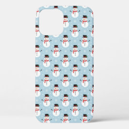 雪だるま柄 iPhone 12ケース