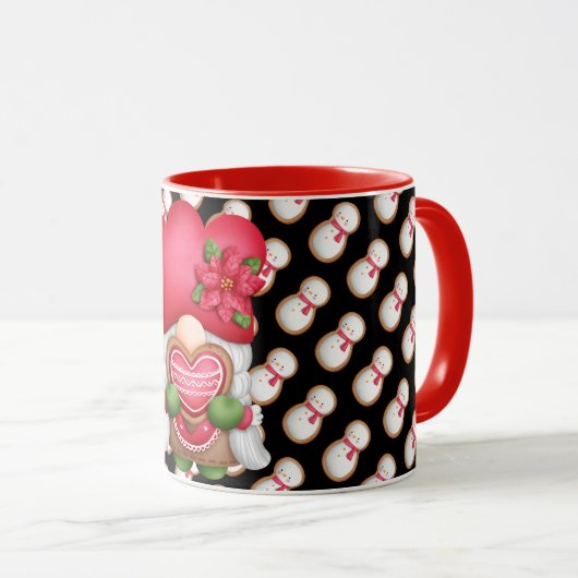 雪だるま格言カスタマイズカラーマグ マグカップ (正面右)