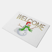 雪だるま歓迎 ドアマット (アングル)