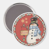 雪だるま歓迎 マグネット (正面/裏面)