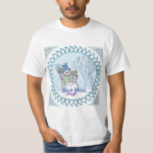 雪だるま歩く Tシャツ