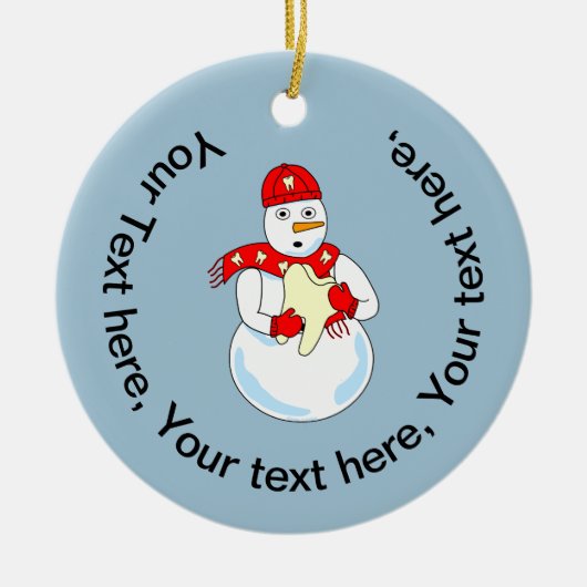雪だるま歯セラミックオーナメント セラミックオーナメント (正面)