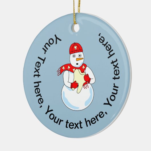 雪だるま歯セラミックオーナメント セラミックオーナメント (左)