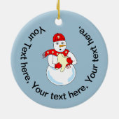 雪だるま歯セラミックオーナメント セラミックオーナメント (裏面)