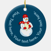 雪だるま歯 セラミックオーナメント (裏面)