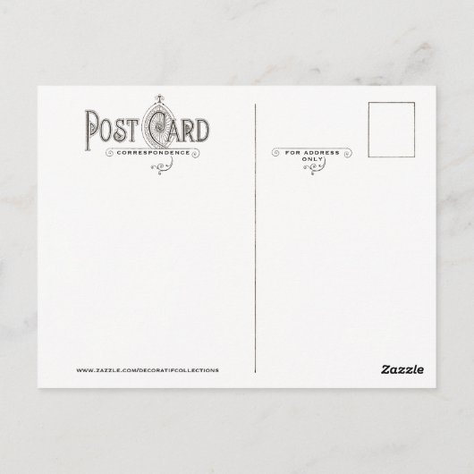 雪だるま氏とカラス葉書 ポストカード (裏面)