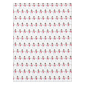 雪だるま水彩フェスティバルクリスマスかわいい冬 テーブルクロス (正面)