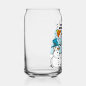 雪だるま漫画おもしろいスケッチ ガラス缶 (右)