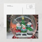 雪だるま球 ポストカード (正面/裏面)