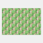 雪だるま着用サンタハットとスカーフ ラッピングペーパーシート (正面)