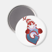 雪だるま磁石 マグネット (正面/裏面)