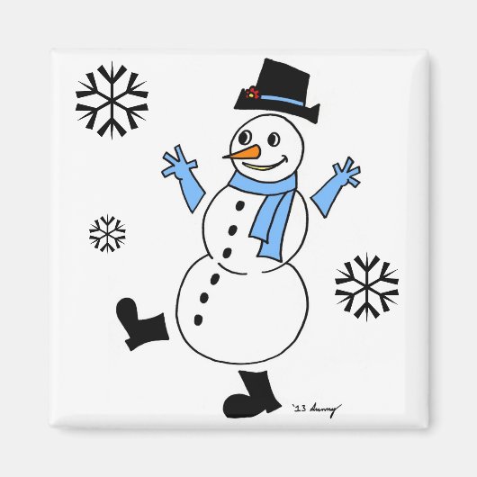 雪だるま磁石 マグネット (正面)