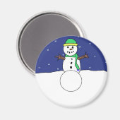 雪だるま磁石 マグネット (正面/裏面)