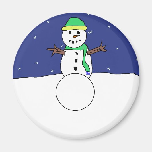 雪だるま磁石 マグネット (正面)