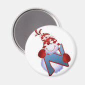 雪だるま磁石 マグネット (正面/裏面)