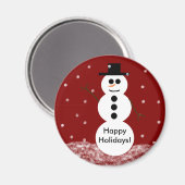 雪だるま磁石 マグネット (正面/裏面)