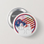 雪だるま祝の独立 缶バッジ (正面&裏面)