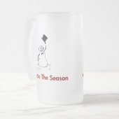 雪だるま祝ザシーズン フロストグラスビールジョッキ (正面左)