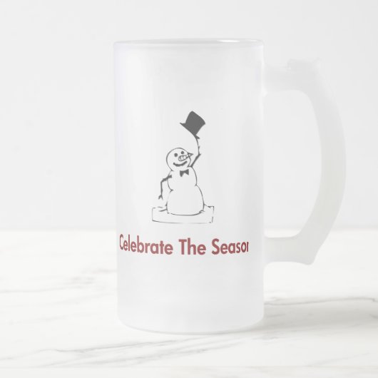 雪だるま祝ザシーズン フロストグラスビールジョッキ (右)
