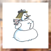 雪だるま窓が引っ掛かる ウィンドウサイン (シート2)