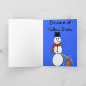 雪だるま笑わされるクリスマスカード – -霜の降りた- シーズンカード (内部)