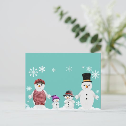 雪だるま系 ポストカード (スタンド正面)