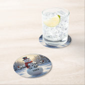 雪だるま紙コースターHAMbyWG ラウンドペーパーコースター (インサイチュ)