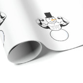 雪だるま紙プレートクリスマスラッピング紙 ラッピングペーパー (ロールコーナー)