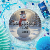 雪だるま紙プレートHAMbyWG ペーパープレート (パーティー)