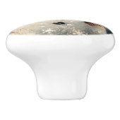 雪だるま素朴イラストレーション セラミックノブ (側面)