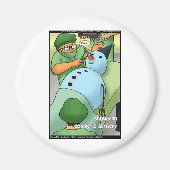 雪だるま美容整形おもしろいギフトTeeカード マグネット (正面)