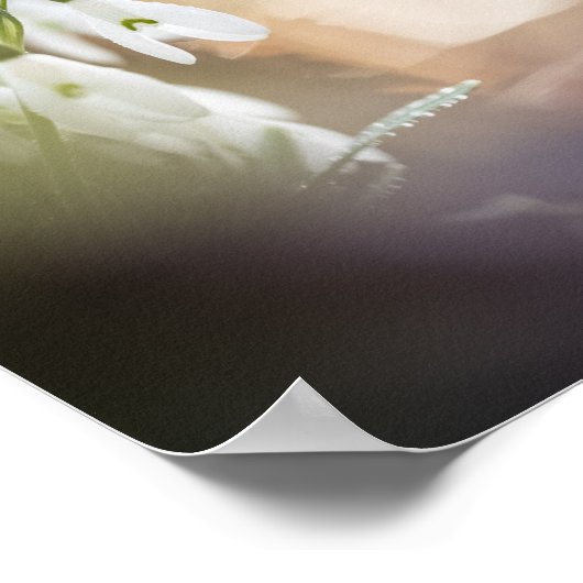 雪だるま自然写真 ポスター (角)