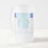 雪だるま芸術 フロストグラスビールジョッキ (正面左)