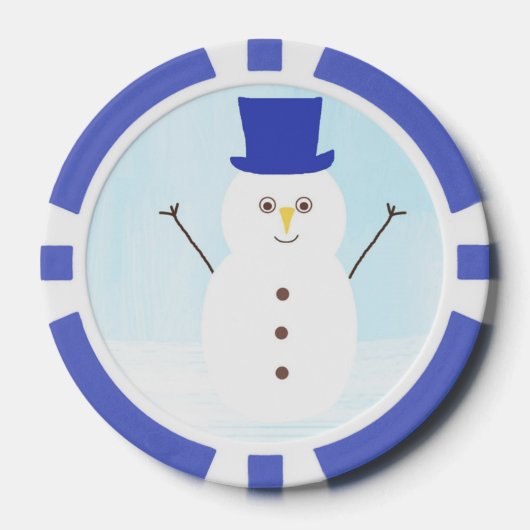 雪だるま芸術 ポーカーチップ (正面)