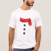 雪だるま衣装マッチンググループファミリークリスマスXm Tシャツ (正面)
