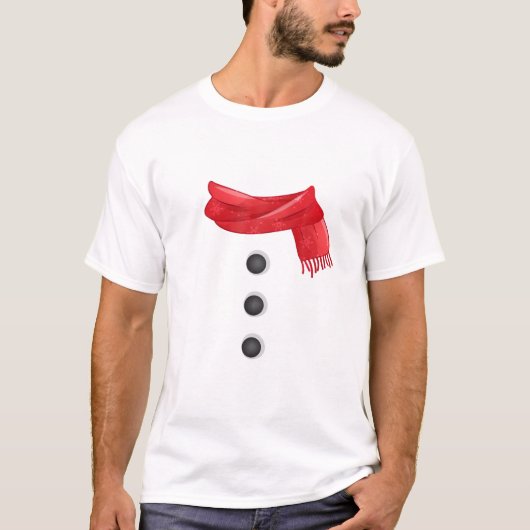 雪だるま衣装マッチンググループファミリークリスマスXm Tシャツ (正面)