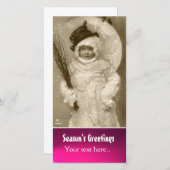 雪だるま衣装写真テンプレート シーズンカード (正面/裏面)