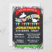 雪だるま袖の誕生日パーティーbash 招待状 (正面)