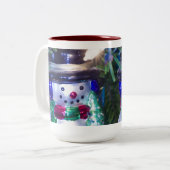 雪だるま装飾品 ツートーンマグカップ (正面左)