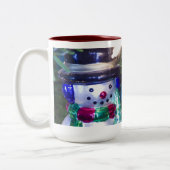 雪だるま装飾品 ツートーンマグカップ (左)